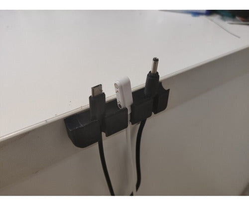 Kit com 3 Organizadores Adesivos para Fios e Cabos — foto 01