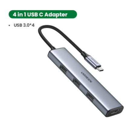 Hub USB-C com 4 Portas USB 3.0 em Metal — foto 01