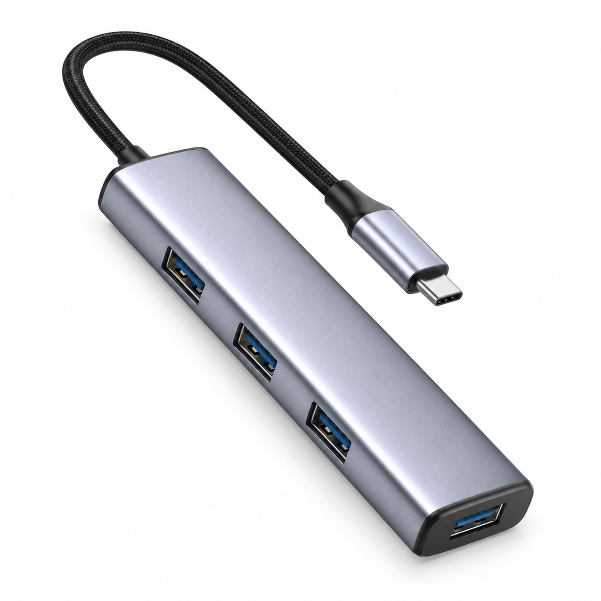 Montese Co. | Hub USB-C com 4 Portas USB 3.0 em Metal | foto principal fundo branco | 20261021
