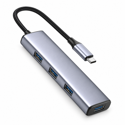 Montese Co. | Hub USB-C com 4 Portas USB 3.0 em Metal | foto principal fundo branco | 20261021